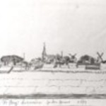 Tekening van de vestingstad Coevorden